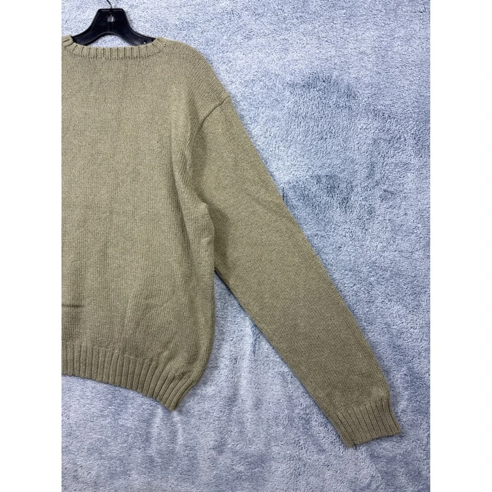 Polo Ralph Lauren Mens XL Green Cotton Crewneck Sweater Pony Logo